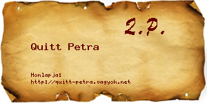 Quitt Petra névjegykártya